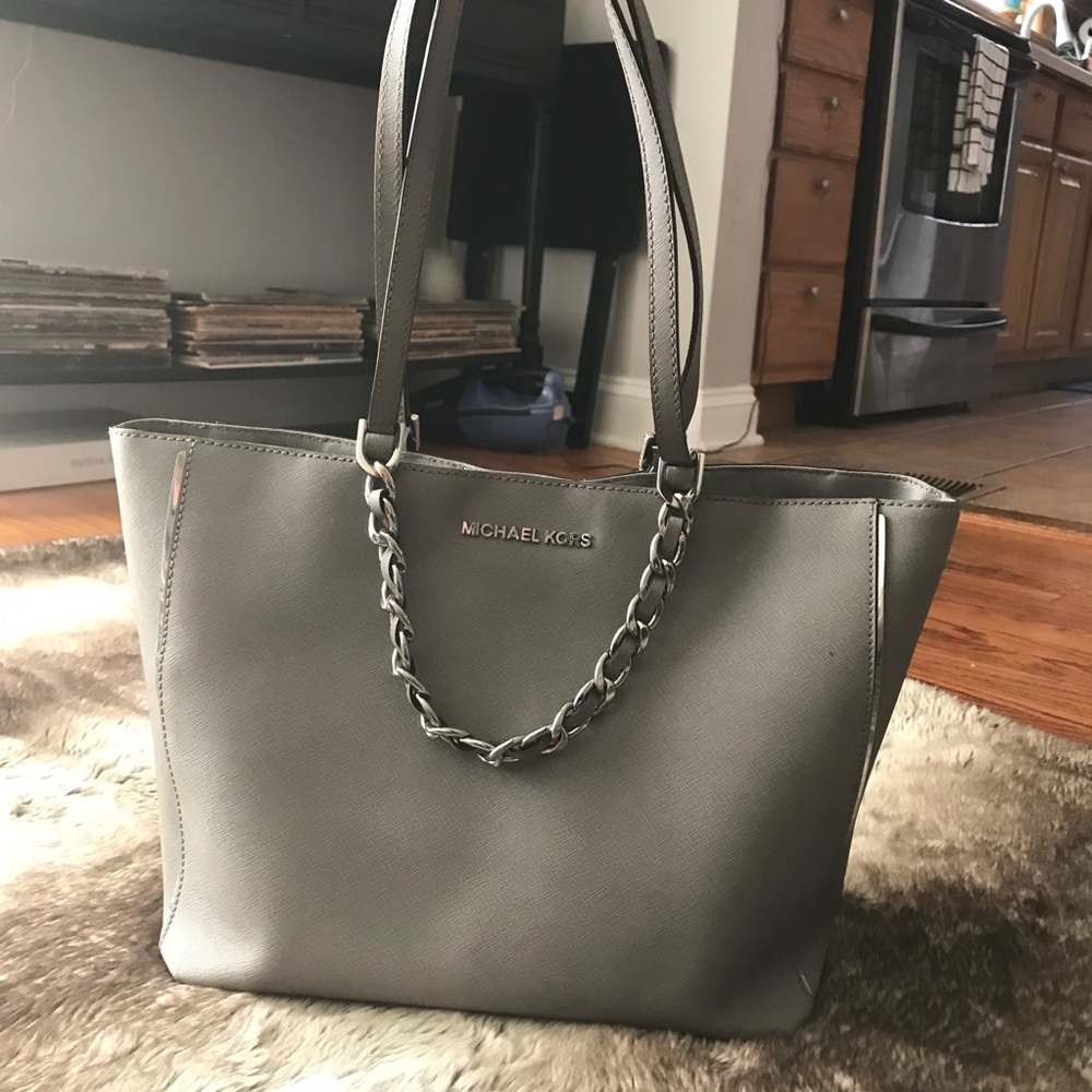 Michael Kors Grey Chain Strap Tote